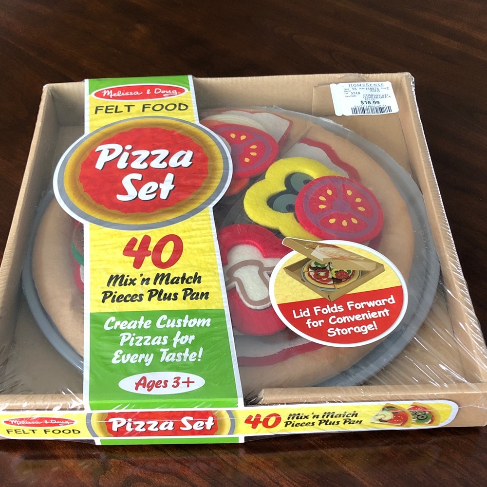 Melissa & Doug Pizza Set - Red, Yellow, Green Felt Pieces
